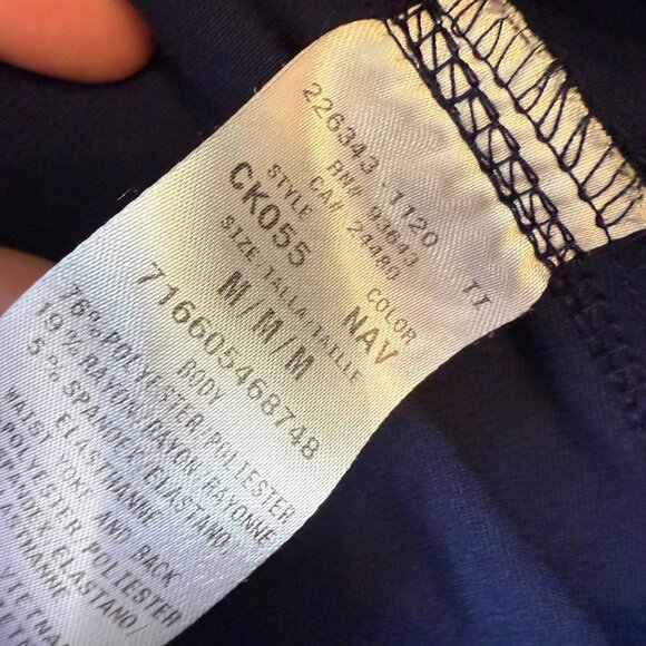 Cherokee Womens Navy Blue Scrub Pants Size M Straight-Leg Drawstring Elastic Wai - Picture 4 of 5